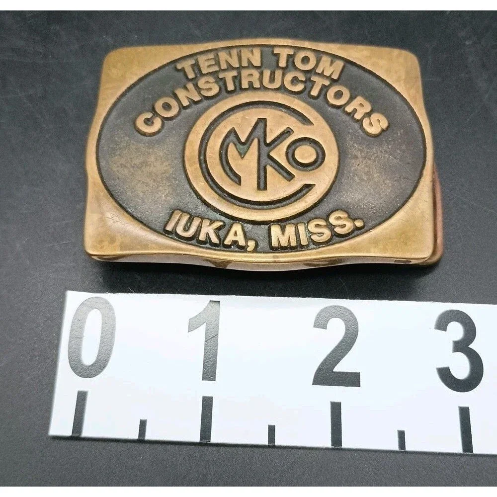 Anacortez Brass Belt Buckle Tenn Tom Waterway Contractors Morrison Knudsen Corp